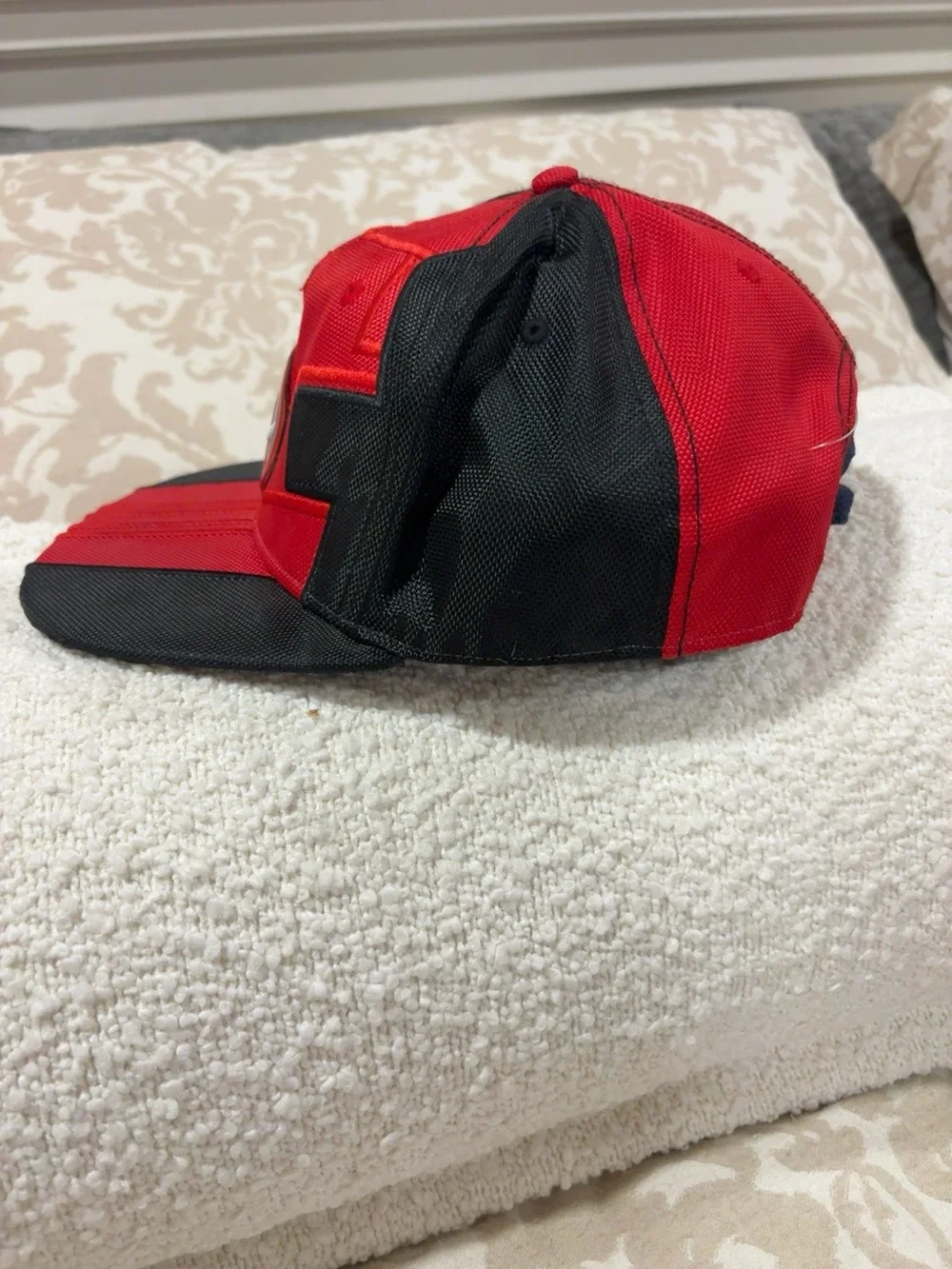 Marvel Deadpool Bioworld Red Black 3D Logo Adjustable Snapback Hat